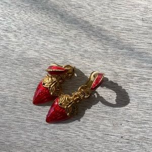 Red and gold Earrings